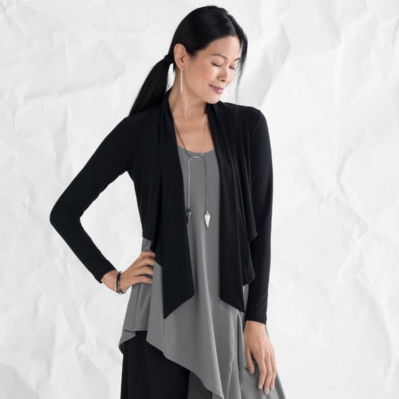 Sympli Jackets & Blazers - *NWT* SYMPLI Nu Urban Shrug - BLACK - Size 24 (1G) Made in Canada Versatile!